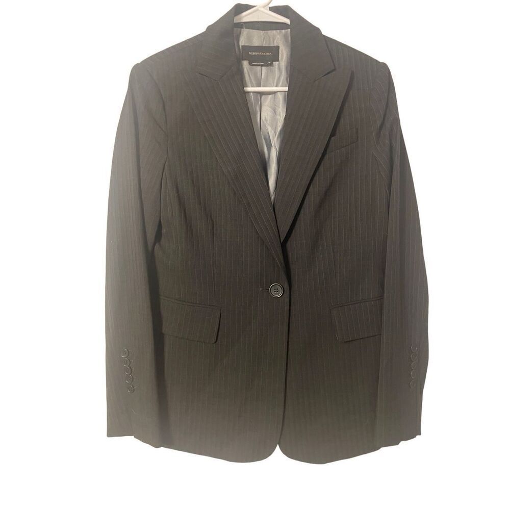 BcbgMaxAzria Grey Pinstripe Blazer